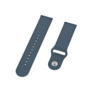 18mm Universal Reverse Buckle Wave Silicone Watch Band, Size:L(Blue)