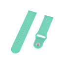 18mm Universal Reverse Buckle Wave Silicone Watch Band, Size:S(Lake Blue)