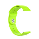 18mm Universal Reverse Buckle Wave Silicone Watch Band, Size:S(Lime)