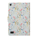 For Amazon Kindle Fire 7 (2019) Flower Pattern Horizontal Flip Leather Case with Card Slots & Holder(Small Floral)
