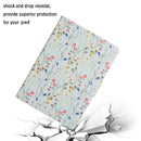 For Amazon Kindle Fire 7 (2019) Flower Pattern Horizontal Flip Leather Case with Card Slots & Holder(Small Floral)