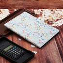 For Amazon Kindle Fire 7 (2019) Flower Pattern Horizontal Flip Leather Case with Card Slots & Holder(Small Floral)