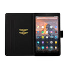 For Amazon Kindle Fire HD 8 (2020) Flower Pattern Horizontal Flip Leather Case with Card Slots & Holder(Purple Flower)
