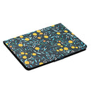 For Amazon Kindle Fire HD 8 (2020) Flower Pattern Horizontal Flip Leather Case with Card Slots & Holder(Yellow Fruit)