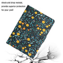 For Amazon Kindle Fire HD 8 (2020) Flower Pattern Horizontal Flip Leather Case with Card Slots & Holder(Yellow Fruit)