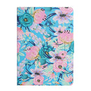 For Amazon Kindle Fire HD 8 (2020) Flower Pattern Horizontal Flip Leather Case with Card Slots & Holder(Pink Flower)