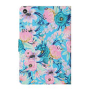 For Amazon Kindle Fire HD 8 (2020) Flower Pattern Horizontal Flip Leather Case with Card Slots & Holder(Pink Flower)