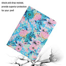 For Amazon Kindle Fire HD 8 (2020) Flower Pattern Horizontal Flip Leather Case with Card Slots & Holder(Pink Flower)