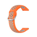 For Samsung Galaxy Watch 46mm / Gear S3 Universal Sports Two-tone Silicone Watch Band(Orange Grey)