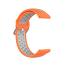 For Samsung Galaxy Watch 46mm / Gear S3 Universal Sports Two-tone Silicone Watch Band(Orange Grey)
