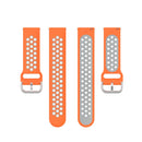 For Samsung Galaxy Watch 46mm / Gear S3 Universal Sports Two-tone Silicone Watch Band(Orange Grey)