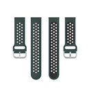 For Samsung Galaxy Watch 46mm / Gear S3 Universal Sports Two-tone Silicone Watch Band(Olive Green+Black)