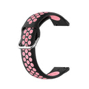 For Samsung Galaxy Watch 46mm / Gear S3 Universal Sports Two-tone Silicone Watch Band(Black Pink)