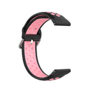 For Samsung Galaxy Watch 46mm / Gear S3 Universal Sports Two-tone Silicone Watch Band(Black Pink)