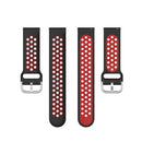 For Samsung Galaxy Watch 46mm / Gear S3 Universal Sports Two-tone Silicone Watch Band(Black Red)