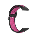 For Samsung Galaxy Watch 46mm / Gear S3 Universal Sports Two-tone Silicone Watch Band(Black+Rose Red)