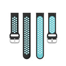 For Samsung Galaxy Watch 46mm / Gear S3 Universal Sports Two-tone Silicone Watch Band(Black Blue)