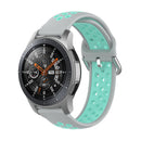 For Samsung Galaxy Watch 46mm / Gear S3 Universal Sports Two-tone Silicone Watch Band(Grey Green)