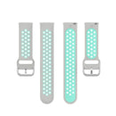 For Samsung Galaxy Watch 46mm / Gear S3 Universal Sports Two-tone Silicone Watch Band(Grey Green)