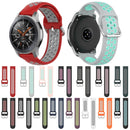 For Samsung Galaxy Watch 46mm / Gear S3 Universal Sports Two-tone Silicone Watch Band(Black)