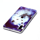 For Huawei P30 Lite Luminous TPU Soft Protective Case(Starry Sky Wolf)