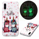 For Huawei P30 Lite Luminous TPU Soft Protective Case(Couple Unicorn)