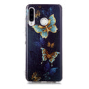 For Huawei P30 Lite Luminous TPU Soft Protective Case(Double Butterflies)