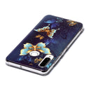 For Huawei P30 Lite Luminous TPU Soft Protective Case(Double Butterflies)