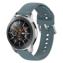 22mm Universal Silver Buckle Silicone Watch Band, Size:L(Blue Grey)