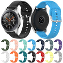 22mm Universal Silver Buckle Silicone Watch Band, Size:L(Dark Green)