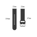 22mm Universal Silver Buckle Silicone Watch Band, Size:S(Yellow)