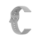 22mm Universal Silver Buckle Silicone Watch Band, Size:S(Grey)