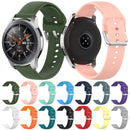 22mm Universal Silver Buckle Silicone Watch Band, Size:S(Red)