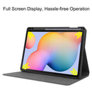 For Samsung Galaxy Tab S6 Lite P610 / P615 Cowhide Texture TPU Tablet Horizontal Flip Leather Case with Holder & Sleep / Wake-Up Function & Pen Slot(Black)