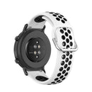 20mm Universal Sports Two Colors Silicone Replacement Strap Watchband(White Black)