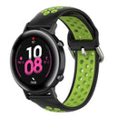 20mm Universal Sports Two Colors Silicone Replacement Strap Watchband(Black Lime)