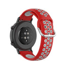 20mm Universal Sports Two Colors Silicone Replacement Strap Watchband(Red Grey)