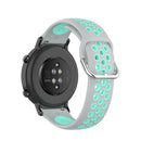 20mm Universal Sports Two Colors Silicone Replacement Strap Watchband(Grey Teal)