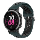 20mm Universal Sports Two Colors Silicone Replacement Strap Watchband(Cyan Blue Black)