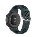 20mm Universal Sports Two Colors Silicone Replacement Strap Watchband(Cyan Blue Black)
