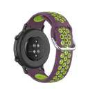 20mm Universal Sports Two Colors Silicone Replacement Strap Watchband(Purple Lime)