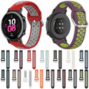 20mm Universal Sports Two Colors Silicone Replacement Strap Watchband(Cyan Blue Black)