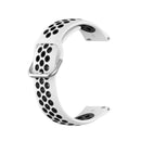 22mm Universal Sports Two Colors Silicone Replacement Strap Watchband(White Black)