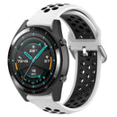 22mm Universal Sports Two Colors Silicone Replacement Strap Watchband(White Black)
