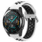22mm Universal Sports Two Colors Silicone Replacement Strap Watchband(White Black)