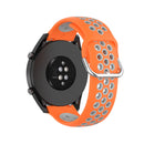 22mm Universal Sports Two Colors Silicone Replacement Strap Watchband(Orange Grey)