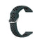 22mm Universal Sports Two Colors Silicone Replacement Strap Watchband(Olive Green Black)