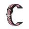 22mm Universal Sports Two Colors Silicone Replacement Strap Watchband(Black Pink)