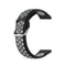 22mm Universal Sports Two Colors Silicone Replacement Strap Watchband(Black Grey)