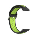 22mm Universal Sports Two Colors Silicone Replacement Strap Watchband(Black Lime)